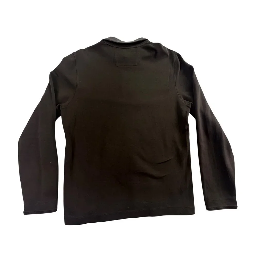Banana Republic Mens Dark Grey Cotton 1/4 Zip Sweater Long Sleeve Size M